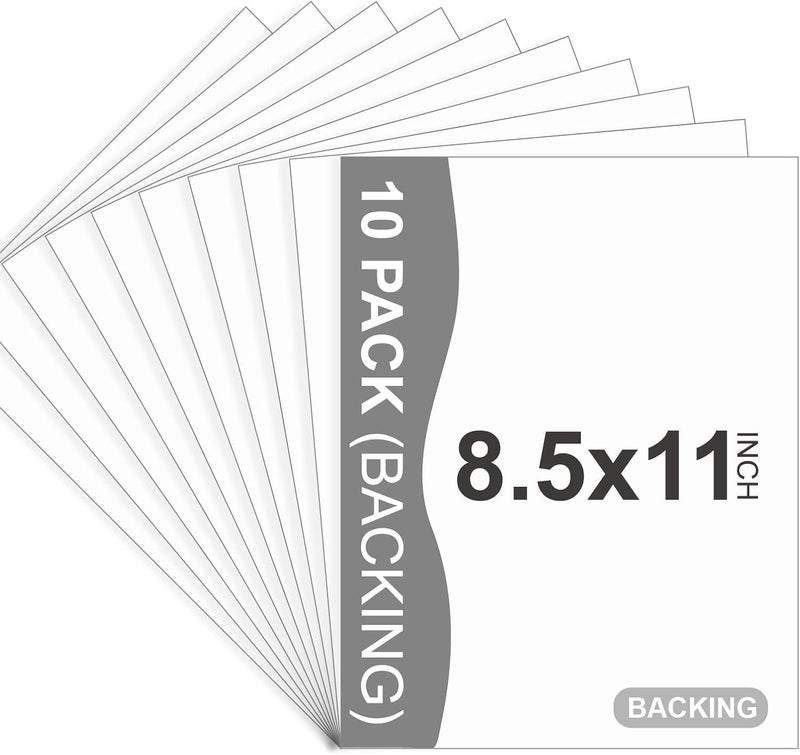Somime 10 Pack Backing Boards, 8.5x11 Uncut White Mats Matboards, Acid-Free Backerboards for Art Prints, Ideal for Photos, Pictures, Prints, and Frames - Image 1